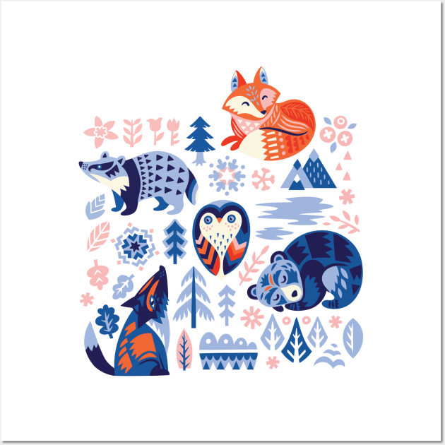 Scandinavian animals Wall Art by PenguinHouse